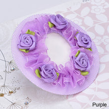 Load image into Gallery viewer, Girl Women Bun Cover Snood Hair Net Hair Nets Latin Ballet Dance Crochet Snoods Accessories With Flower
