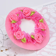 Load image into Gallery viewer, Girl Women Bun Cover Snood Hair Net Hair Nets Latin Ballet Dance Crochet Snoods Accessories With Flower

