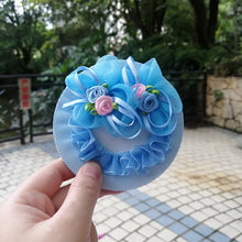 Load image into Gallery viewer, Girl Women Bun Cover Snood Hair Net Hair Nets Latin Ballet Dance Crochet Snoods Accessories With Flower
