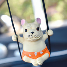 Load image into Gallery viewer, Cute Dog Anime Car Swing Bulldog Resin Pendant Auto Rearview Mirror Ornaments Accessories
