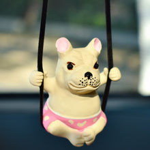 Load image into Gallery viewer, Cute Dog Anime Car Swing Bulldog Resin Pendant Auto Rearview Mirror Ornaments Accessories
