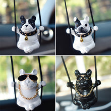 Load image into Gallery viewer, Cute Dog Anime Car Swing Bulldog Resin Pendant Auto Rearview Mirror Ornaments Accessories
