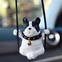 Load image into Gallery viewer, Cute Dog Anime Car Swing Bulldog Resin Pendant Auto Rearview Mirror Ornaments Accessories
