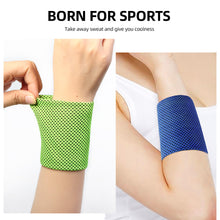 Load image into Gallery viewer, Summer Ice Cooling Wrist Sweatband Tennis Sport Wristband Volleyball Gym Wrist Brace Support Sweat Band Towel Wrist Protect
