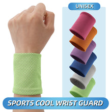 Load image into Gallery viewer, Summer Ice Cooling Wrist Sweatband Tennis Sport Wristband Volleyball Gym Wrist Brace Support Sweat Band Towel Wrist Protect

