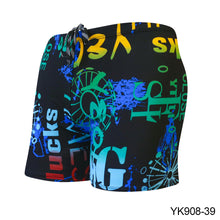Load image into Gallery viewer, Men's Colorful Print Quick Dry Swimwear Men Trunks Swim Shorts Slim Fit Swimming Trunks for Beach Surf Beachwear
