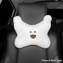 Load image into Gallery viewer, Bear Car Headrest Waist Plush Pillow Soft Cartoon Creative Cute Goddess Pillow Car Interior Accessories
