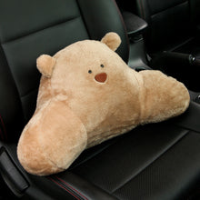 Load image into Gallery viewer, Bear Car Headrest Waist Plush Pillow Soft Cartoon Creative Cute Goddess Pillow Car Interior Accessories

