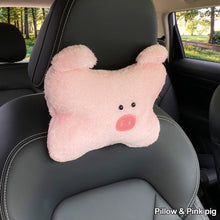 Load image into Gallery viewer, Bear Car Headrest Waist Plush Pillow Soft Cartoon Creative Cute Goddess Pillow Car Interior Accessories
