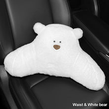 Load image into Gallery viewer, Bear Car Headrest Waist Plush Pillow Soft Cartoon Creative Cute Goddess Pillow Car Interior Accessories
