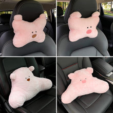 Load image into Gallery viewer, Bear Car Headrest Waist Plush Pillow Soft Cartoon Creative Cute Goddess Pillow Car Interior Accessories
