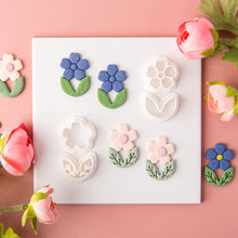 Load image into Gallery viewer, Flower Leaves Polymer Clay Earring Cutter Cutting Mold DIY Plants Earrings Jewelry Pendant Embossing Making Tool
