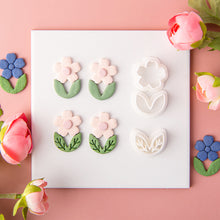 Load image into Gallery viewer, Flower Leaves Polymer Clay Earring Cutter Cutting Mold DIY Plants Earrings Jewelry Pendant Embossing Making Tool
