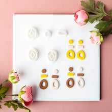Load image into Gallery viewer, 5pcs/set Geometry Polymer Clay Earring Cutter Cutting Mold Set DIY French Style Earrings Jewelry Pendant Embossing Making Tool
