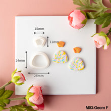 Load image into Gallery viewer, Heart Geometry Polymer Clay Earring Cutter Cutting Mold Set DIY French Style Earrings Jewelry Pendant Embossing Making Tool
