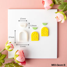 Load image into Gallery viewer, Heart Geometry Polymer Clay Earring Cutter Cutting Mold Set DIY French Style Earrings Jewelry Pendant Embossing Making Tool
