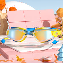 Load image into Gallery viewer, Children's Electroplating Swimming Goggles Anti-Fog HD Swimming Glasses

