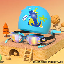Load image into Gallery viewer, Children's Electroplating Swimming Goggles Anti-Fog HD Swimming Glasses
