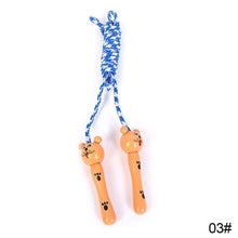 Load image into Gallery viewer, Kids Jump Rope Adjustable Cotton Braided Skipping Rope with Wooden Handle For Fitness Training Fun Toy
