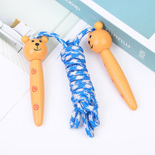 Load image into Gallery viewer, Kids Jump Rope Adjustable Cotton Braided Skipping Rope with Wooden Handle For Fitness Training Fun Toy
