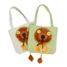 Load image into Gallery viewer, Lion-shaped Shoulder Bag Can Be Exposed Pet Canvas Bag for Cats and Dogs Tote Bag Small Pet Carrier Bag Fashionable Breathable
