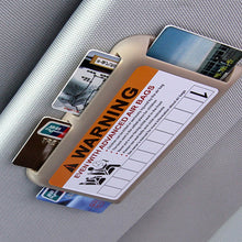 Load image into Gallery viewer, Car Sun Visor Card Holder Phone Number Plate Car Accessories Card Storage Car Card Slot Multi-function Storage Box Glasses Clip Car Styling
