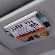 Load image into Gallery viewer, Car Sun Visor Card Holder Phone Number Plate Car Accessories Card Storage Car Card Slot Multi-function Storage Box Glasses Clip Car Styling
