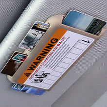 Load image into Gallery viewer, Car Sun Visor Card Holder Phone Number Plate Car Accessories Card Storage Car Card Slot Multi-function Storage Box Glasses Clip Car Styling

