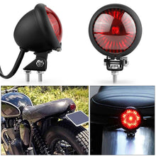 Load image into Gallery viewer, 1Pc 12V Motorcycle Tail Light LED Rear Brake Lamp For Cruiser Cafe Bobber Chooper Black Housing Plastic Red Lens Brake Lights Taillight
