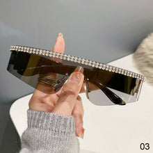 Load image into Gallery viewer, Y2k Women Glasses Rimless Dot Drill Sunglasses Small Frame Sunglasses Unpolarized Personalized Sunglasses Fashion Outdoor Sunglasses
