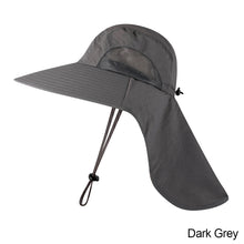 Load image into Gallery viewer, Wide Brim Bucket Hat with Neck Cover Quick Dry Large Brim Fishing Hat Outdoor Sports Jungle Hiking Hat Men Fishermen Sun Hat Cap
