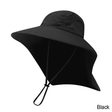 Load image into Gallery viewer, Wide Brim Bucket Hat with Neck Cover Quick Dry Large Brim Fishing Hat Outdoor Sports Jungle Hiking Hat Men Fishermen Sun Hat Cap
