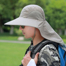 Load image into Gallery viewer, Wide Brim Bucket Hat with Neck Cover Quick Dry Large Brim Fishing Hat Outdoor Sports Jungle Hiking Hat Men Fishermen Sun Hat Cap

