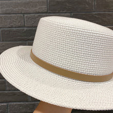 Load image into Gallery viewer, Metal R Letter Buckle Straw Hat Leisure Summer Sunscreen Hat Women's Fashionable Beach Hat Vintage Hat Church Hats

