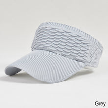 Load image into Gallery viewer, Fashion Folds Design Women Empty Top Hat Summer Solid Color Large Brim Sunscreen Hat Outdoor Elastic Fabric Sports Sun Cap
