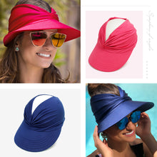 Load image into Gallery viewer, Flexible Adult Hat for Women Anti-UV Wide Brim Visor Hat Easy To Carry Travel Caps Fashion Beach Summer Sun Protection Hats
