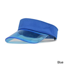 Load image into Gallery viewer, Summer Sun Hats Transparent Visor Caps Topless Empty Sun Visor Cap Hat Ladies Adjustable Topless Beach Trip Cap
