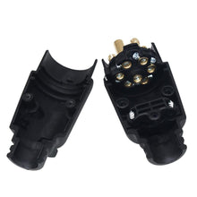 Load image into Gallery viewer, 12V European Trailer Socket Tow Bar 7 Pin Electrics Connector Adapter For RV Vans Caravans Truck Transfer Signal

