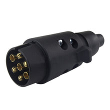 Load image into Gallery viewer, 12V European Trailer Socket Tow Bar 7 Pin Electrics Connector Adapter For RV Vans Caravans Truck Transfer Signal
