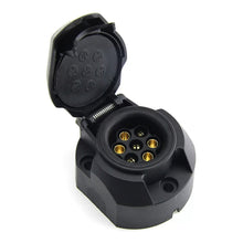 Load image into Gallery viewer, 7Pin/13Pin 12V Electrical Connector Adapter Euro Trailer Socket Car Accessories Caravans 7/13 Pole Tow Bar Towing Socket Plug
