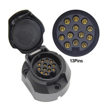 Load image into Gallery viewer, 7Pin/13Pin 12V Electrical Connector Adapter Euro Trailer Socket Car Accessories Caravans 7/13 Pole Tow Bar Towing Socket Plug
