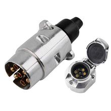 Load image into Gallery viewer, 2Pcs/Set Car 12V 7 Pin EU Plug Trailer Plug Socket Rubber Seal Trailer Coupling Connector Trailers Accessories
