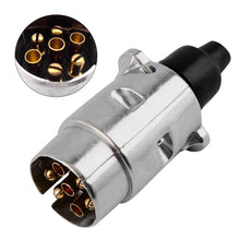 Load image into Gallery viewer, 2Pcs/Set Car 12V 7 Pin EU Plug Trailer Plug Socket Rubber Seal Trailer Coupling Connector Trailers Accessories
