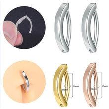 Load image into Gallery viewer, Navel Nail Smooth Stainless Steel Universal Male and Female Navel Button and Navel Ring Piercing Jewelry
