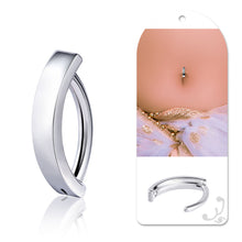Load image into Gallery viewer, Navel Nail Smooth Stainless Steel Universal Male and Female Navel Button and Navel Ring Piercing Jewelry
