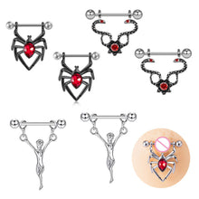 Load image into Gallery viewer, Bellybutton Button Smooth Stainless Steel Personalized Unisex Bellybutton Button Spider Breast Nail Puncture Jewelry

