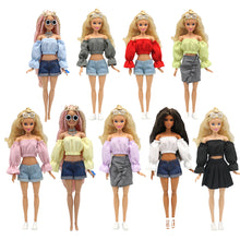 Load image into Gallery viewer, 1pc Clothes for Barbie Doll Fashion Outfits Wear Casual Dress Shirt Skirt Clothes Accessories for 11.8inch Doll Girl Gift Toy
