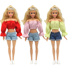 Load image into Gallery viewer, 1pc Clothes for Barbie Doll Fashion Outfits Wear Casual Dress Shirt Skirt Clothes Accessories for 11.8inch Doll Girl Gift Toy
