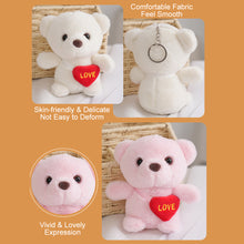 Load image into Gallery viewer, 1pc Heart Bear Plush Toy Cute Bear Toys Key Chain Pendant Valentine's Day Gifts Children Kids Toy Wedding Gifts

