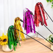 Load image into Gallery viewer, Funny Cat Toy Ringing Reflective Paper Teaser Wand Kitten Interactive Toy with Bell Pet Teaser Stick
